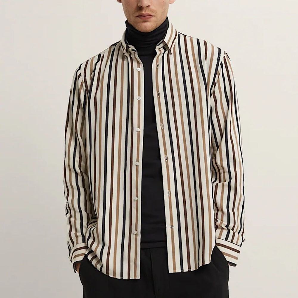 Textured Striped Shirt